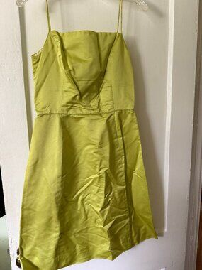 Stephen Digeronimo Green Dress Size 8 Spaghetti Straps Satin